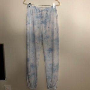Sky blue tie dye joggers